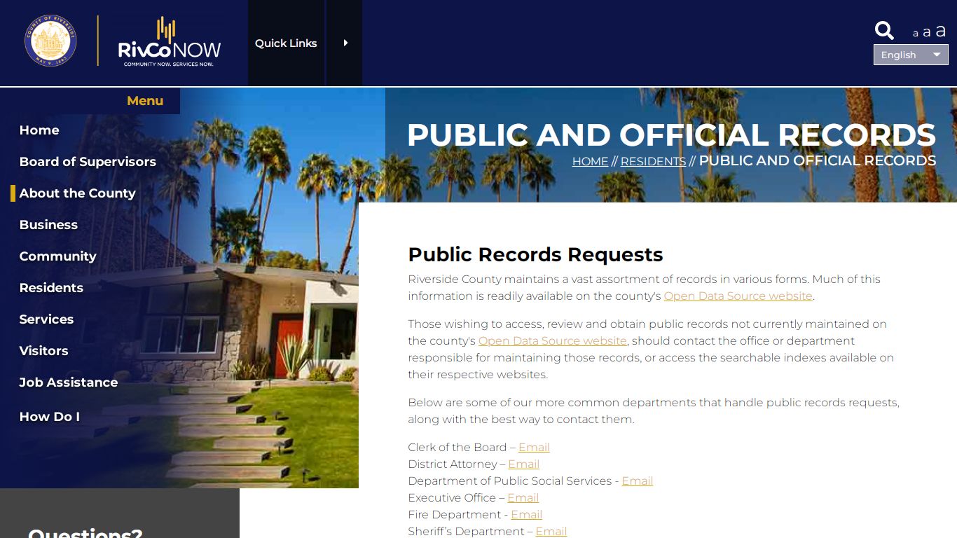 Public and Official Records | County of Riverside
